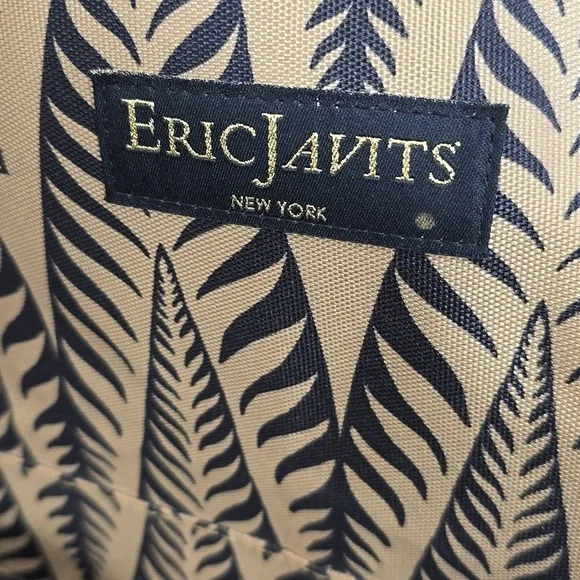 Eric Javits Squishee Tan Crossbody Bag with Rounded Shape and Decorative Trim - Picture 2 of 5